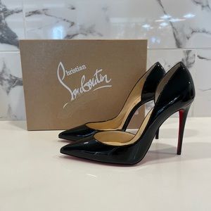 NWT Christian Louboutin Iriza 100mm Black Patent